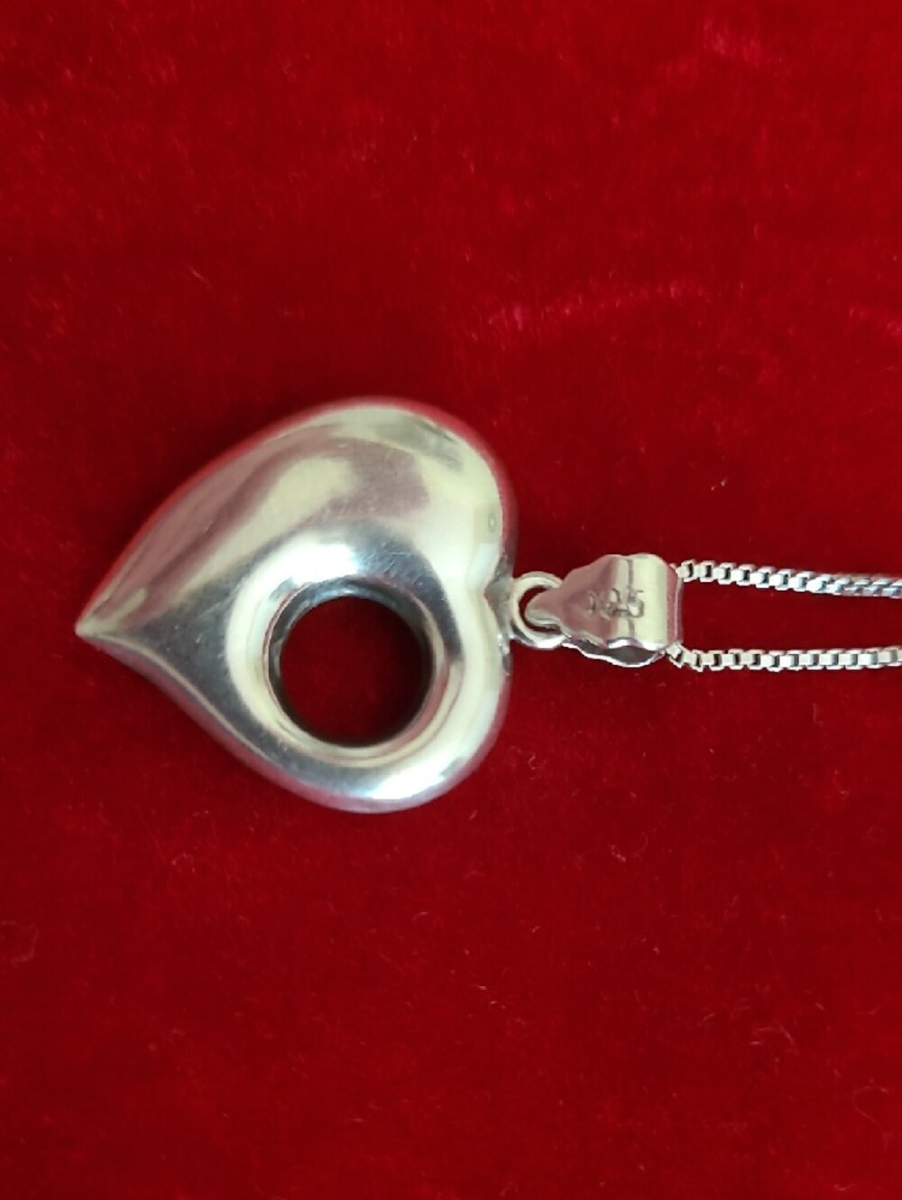 Sterling Silver Heart Necklace - Picture 2 of 11